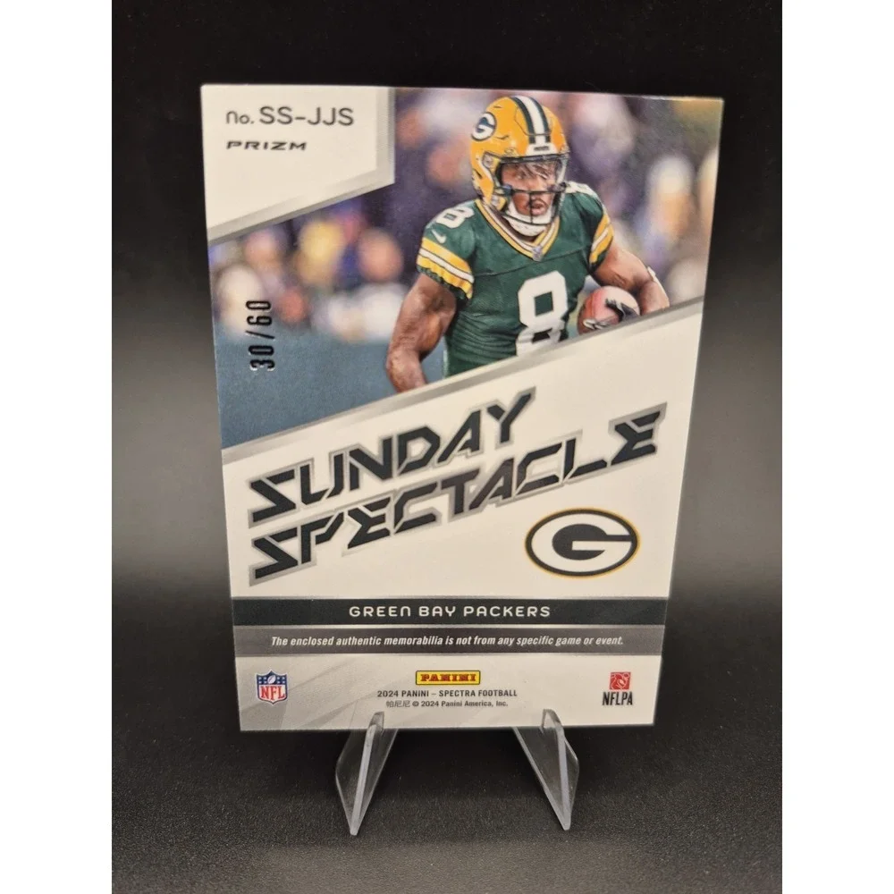 2024 Panini Spectra Sunday Spectacle Josh Jacobs #SS-JJS Neon Blue Prizm /60